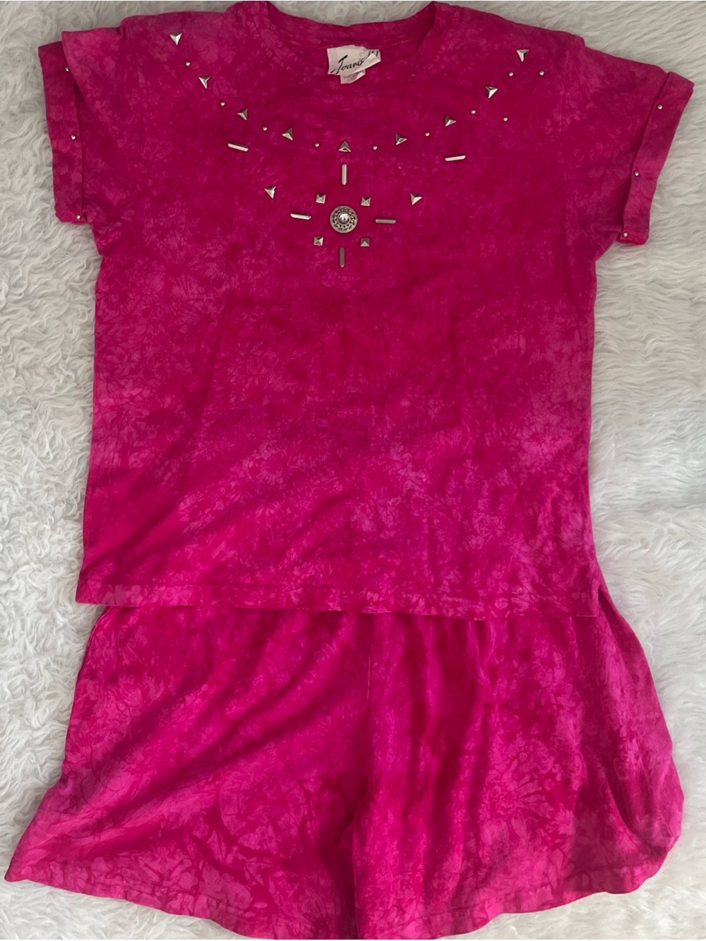 Fuchsia Embellished Two-Piece Set
